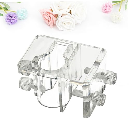COLLBATH Aquarium Fixed Clip Durable Acrylic Pipe Clamp for Fish Tank Easy Installation Space Saving Design Secure Inlet Outlet Pipe Holder