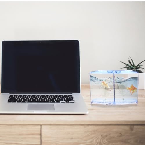 Mini Fish Tank Ornament for Betta Fish Stylish Desktop Aquarium Breeding Tank for Home Decor and Crafting for Living Room Bedroom and Weddings