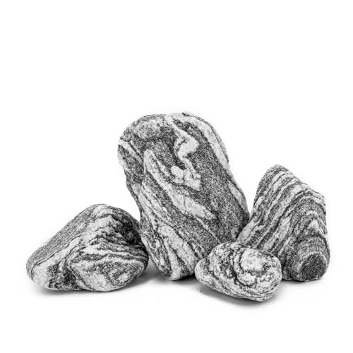 Natural Rocks Aquarium Stone 20lb Silver Seiryu Rock for Fish Tanks, Terrariums, Bonsai, Garden Decoration, Micro Landscapes & Reptile Terrariums (2-9inch 7-8Pcs) - size: 20lb (2-8inch)
