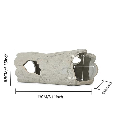 ALEGI Aquarium Rock Smooth Cave Decor for Shrimp Cichlid Hiding Breeding Betta Tunnel Decorations - style: Rock201
