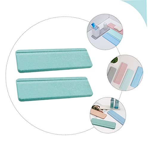 Cabilock 2Pcs Diatom Mat Absorbent Wash Pads for Bathroom Quick-Dry Soap Holder and Toothbrush Cup Cushion Multipurpose Water Absorption Mats for Sink and Washbasin - color: Green
