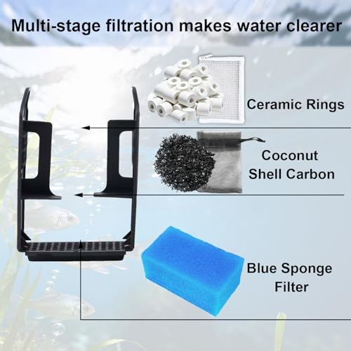 4 Sets Aquarium Filter Media Replacement for Fluval AC30/Aquaclear 30 Power Filter - for 10-30 Gallon Aquariums - size: For AC30