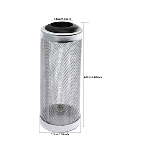 4Pcs Stainless Steel Aquarium Filter Inflow Inlet Basket Mesh Shrimp Guard for Aquarium Fish Tank Fish Shrimp with Sponge Aquarium Filter Protector Cover - size: 12mm/0.47” Black