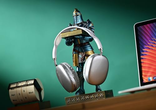 King's Guard Headphone Stand Watch Display Stand Jewelry Bracelet Necklace Holder Trays Towers Warrior Knight Mobile Phone Stand for Office & Home 12.20 Inch (Blue) - color: Blue