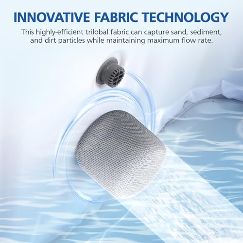 LINNIW Spa Hot Tub Filter Replacement: Compatible with All RELXTIME ALEKO Wejoy Co-z Spa Wave Spas CleverSpa Inflatable Hot Tubs Pool High-Efficiency Screw-in Filters(4 Filters + 4 Filter Covers)