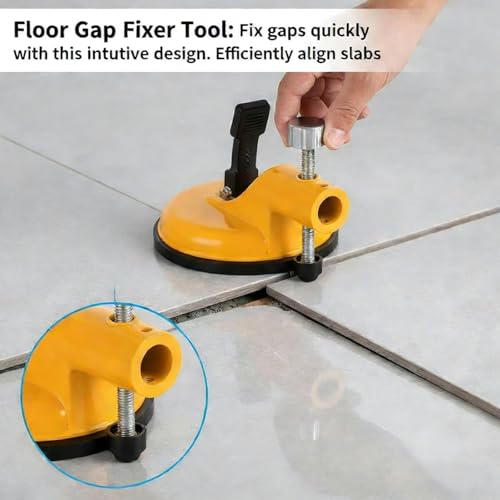 Suction Cup Leveler, Adjustable Height Setter, Adjustable Flooring Alignment Tool, Aluminum Alloy Tile Leveling Aid for Granite, Marble, Stone Countertops & Floors (Red)