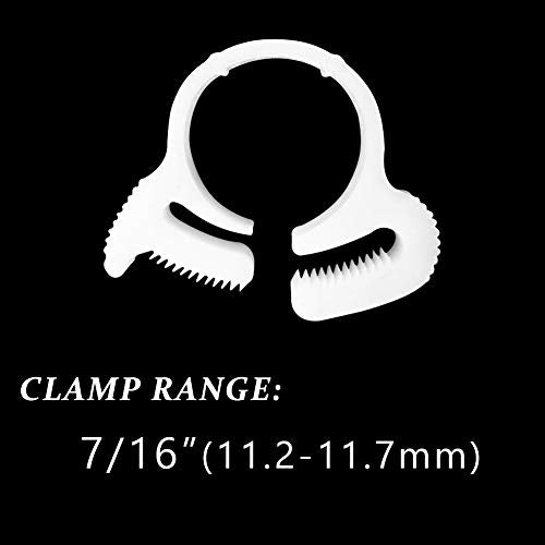 Quickun 7/16" Heavy Duty Double Snap Grip Nylon Hose Clamps Several Ratcheting Adjustable Clamp, 10 Packs - size: 7/16“ Tube OD-10pcs