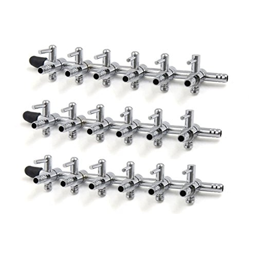 uxcell® 3Pcs Stainless Steel 6 Way Air Flow Branch Outlet Control Valve for Aquarium