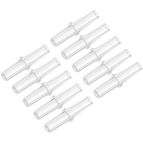 uxcell Aquarium Air Valve Connector Plastic Inline Tubing Straight Valves for 4mm Fish Tank Pond Air Line 20pcs