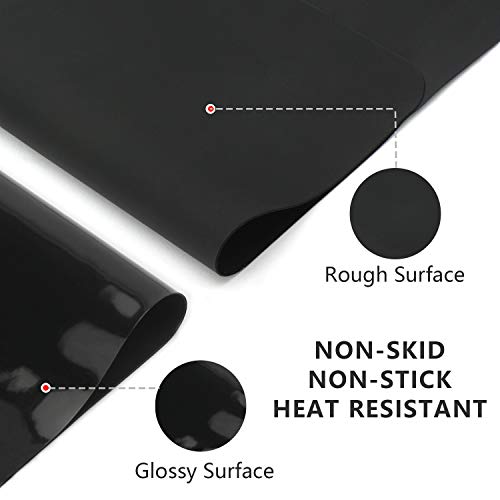 Gartful Silicone Sheets for Crafts, 3PCS Resin Jewelry Casting Molds Mats, Multipurpose Table Cover Placemat, Counter Top Protector Pad, Nonskid Nonstick, Black(15.7 x 11.8 inches) - color: Black, size: 3pcs - 15.7 x 11.8 inches