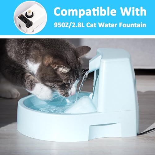 20 PCS Cat Water Fountain Sponge Filters, Block Shape Pet Fountain Replacement Filters Cat Drink Watering Filter Foam Filter Replacement Pre-Filter Sponges for Clean Water