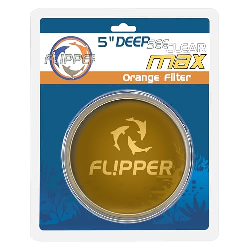 Flipper DeepSee Viewer Clear Orange Filter Attachment for Flipper DeepSee Viewer MAX 5" Magnetic Aquarium Glass Magnifier for Coral Color Correction, Reef Photography and Aquarium Videography - color: Clear, size: MAX 5"