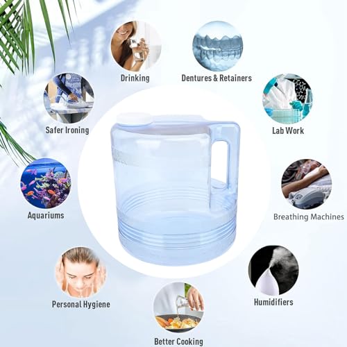 4L Water Distiller Container, 1 Gallon Plastic Water Carafe for Distiller, Replacement Distilled Water Container, Carafe for Distiller, Replacement Bottle for Countertop Distillers