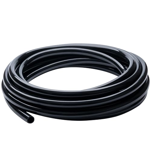 Black Vinyl Tubing 5/8” ID × 4/5” OD - 10 Feet PVC Flexible Plastic Tube Hybrid Hose, Transfer Water Air Oil for Pond Fountain Garden, Non-toxic and BPA free - size: ID 5/8 INCH, style: 10 Feet