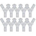 plastic 9/16" Y shape 3 way barbed connector for air hose, water pipe pp polypropylene barb fitting. (Pack of 10 pcs) - style: 10pcs, 9/16" O.D.