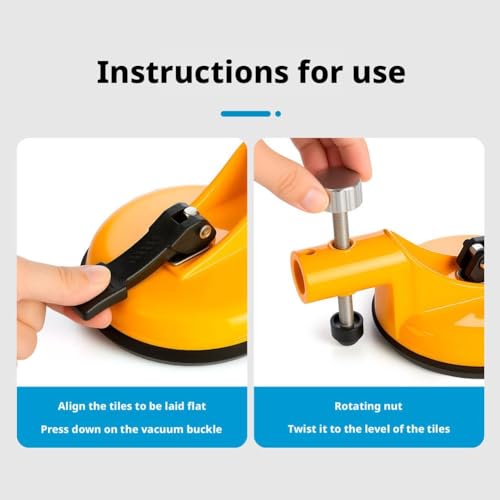 Adjustable Height Setter,Professional Countertop Leveling Tool with Heavy-Duty Suction Cups,Tile Countertop Installation Tools,Aluminum Alloy Wall Tile Leveler for Stone Slab Installation & Repair - size: 2pcs