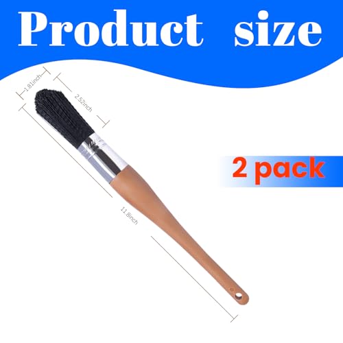 Parts Cleaning Brush Home and Auto Use Parts Cleaner Brush Solvent Brush for Cleaning Auto Engine Parts, Clean Motors, Metal Parts, Machinery (Black 2pcs)