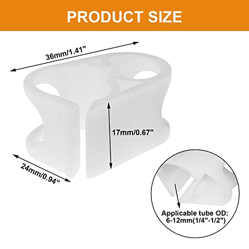Uenhoy 5 Pcs Plastic Tubing Clamps, Hose Shut Off Clamps for 1/4" - 1/2" Tube O.D., Water Flow Control Hose Clip Laboratory Pinch Valve - size: 6-12mm / 1/4"-1/2"