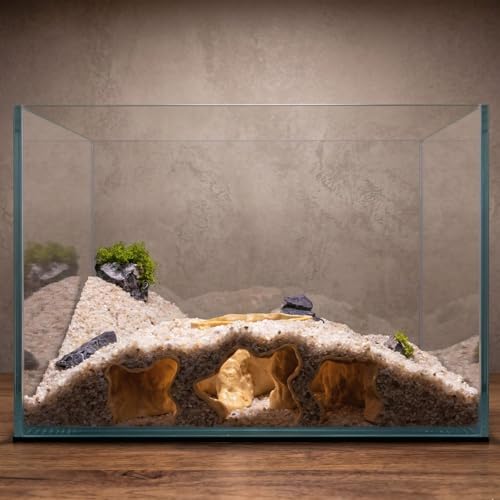 Large Sea Grotto Aquarium Cave, 3D Print Fish Hideout for Aquarium Fish Tank Decor, for Viewing Shrimp, Betta Fish, Corydora, Catfish, Pleco (Yellow) - color: Yellow