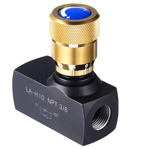 Pelopy 3/8 Inch Npt Ports Hydraulic Flow Control Needle Valve Single Direction Carbon Steel Hydraulic - size: 3/8 Inch