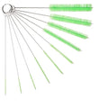 10" Lab Tube Cleaning Brush Set (10-Pack Master Kit) - Flexible Stainless Steel Handles & Multi-Size Nylon Bristles for Test Tubes, Bottles, Pipes, and Deep Detailing, Green - color: Green, size: 10pk - 2mm 3mm 4mm 5mm 6mm 8mm 12mm 16mm 20mm 24mm