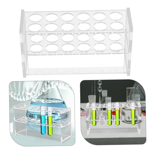 PRETYZOOM 6holes Test Tube Holder Organizer Slot Acrylic Rack for Tubes Lightweight and Portable Storage for Lab Use Secure and Sturdy Design to Prevent Spills