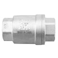 1/2 Inch Vertical Check Valve SUS304 Spring Loaded Check Valve in-line Low Cracking Pressure CF8M WOG 1000 - size: 0.5 Inch, style: Spring