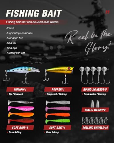 Ghosthorn Fishing Rod and Reel Combo Collapsible Fishing Pole Telescopic Fishing Rod Combo Travel Portable Fishing Set Carbon Fiber with Carrier Bag for Saltwater Freshwater - size: 2.4m/8ft, style: Full Kit With Fishing Tools