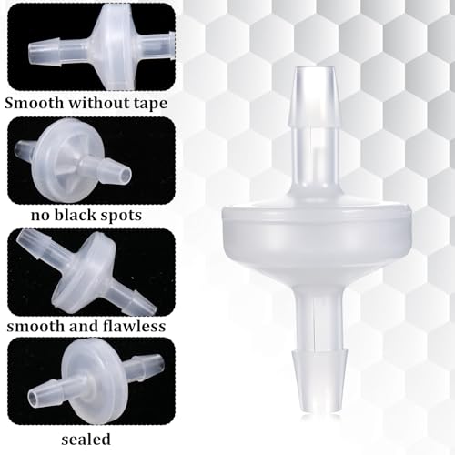 1/4 inch Plastic Check Valve, 10 Pack Aquarium Check Valve One Way Valves for Fuel, Oil, Water, Air (1/4 inch)