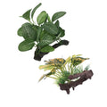 2pcs Aquarium Artificial Plastic Plants Fish Tank Accessories Leaf Hammock Pad Small Tank Decorations Plastic Fish Hides for Betta and Goldfish
