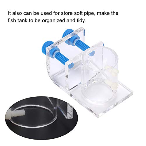 Transparent Acrylic Water Tube Fixture, Soft Pipe Holder for Fish Tank Aquarium, Durable Tube Organizer with Screws for Tubes Under 2.5cm, Keeps Aquarium Tidy and Secure (Single Hole) - size: Single Hole