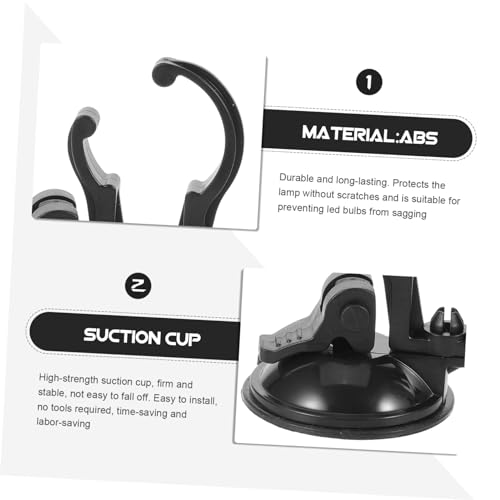 COLLBATH 2pcs Cup Lamp Clips for Fish Tank Light Brackets for Aquariums and Easy to Install Holders for Led Strip Lights