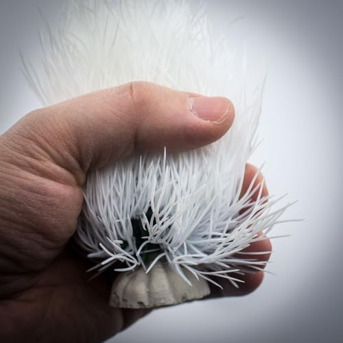 Fish Tank Decorations Aquarium Plants Plastic Artificial Décor (White) - color: White