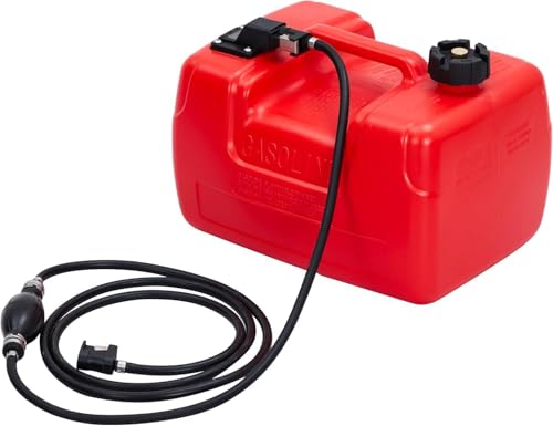 Portable Boat Fuel Gas Tank, 3 Gallon/12L Outboard Marine Boat Tank with Transfer Hose & Gauge for Outboard Engine, Yacht, Fishing Boat - size: 3 Gal