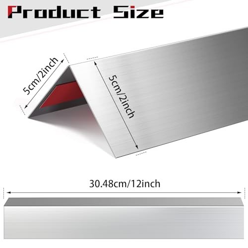Therwen 4 Sets of 16 Pieces，per Set 2 x 2 x 48 Inch Stainless Steel Corner Guards Corner Protector Metal Wall Corner Guard Wall Protection - size: 2 x 2 x 48 Inch