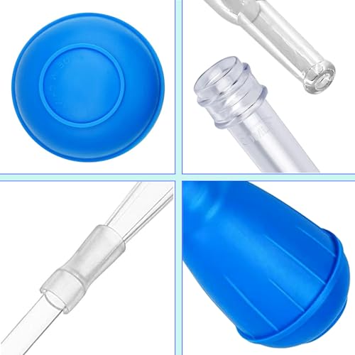 Aquarium Multifunction Dropper Pipette Manual Cleaner Water Changer Cleaning Tool Siphon Dropper Remover 30ml Coral Feeder Waste Cleaner for Fish Tank Aquarium Blue - color: Blue