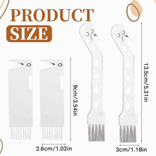 4 PCS Handheld Vacuum Brush Cleaner Tool, Universal Vacuum Brush Cleaning Tool, 2-in-1 Roller Cleaning Tools for Sweeping Robot (White) - color: White