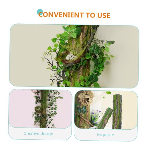 Lifelike Aquarium Bark Background Decoration, Simulated Tree Bark Board Cable Ties, 30x50cm Reptile Tank and Fish Tank Scenic Habitat for Tortoise and Bearded Dragon Terrariums