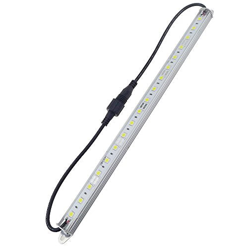 LEDENET® 12" 6500K-7000K White Super Bright 18LEDs 5050 Aquarium LED Strip Lighting Waterproof Aluminum Lighting 12V DC LED Linear Bar Lamp (Cold White, 12" Long) - color: White