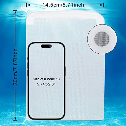Segarty Filter Media Bags, 10 Pack 0.5mm Fine Mesh 7.7 x 6 Inch White Reusable Nylon Aquarium Net Bags with Plastic Zipper for Activated Carbon, Ceramic Rings, Bio Balls, Charcoal, Fish Tank - color: fine mesh（white）, size: 7.7" x 6"