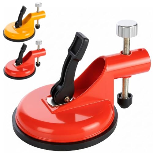 Adjustable Height Setter & Countertop Leveling Tool, Floor Gap Fixer Tool, 2026 Upgraded Pro Countertop Alignment Clamps, Adjustable Vacuum Suction Seam Countertops Leveling Alignment Clamp (Red)