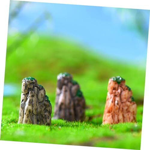 6pcs Realistic Mini Rockery Decorative Garden Ornaments for Fairy Garden and Fish Tank