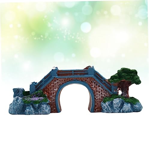 FOMIYES Realistic Resin Bridge for Aquarium Fish Tank Ornament Sturdy Elegant Easy to Clean for Both Freshwater Saltwater