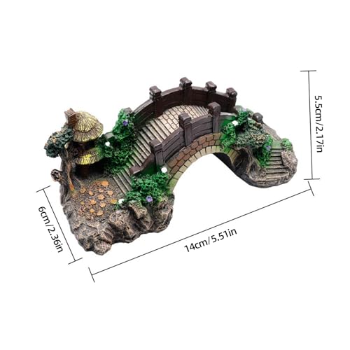 Resin Arch Bridge Aquarium Ornament - Miniature Garden Decor for Fish Tank, Terrarium & Fairy Garden, Durable Artificial Bridge Model for Indoor/Outdoor Landscape Accessories