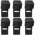 Baluue 6 Pack Aquarium Lid Clips & Reptile Cage Locks - Anti Escape Tank Clamp for Snake, Turtle, Lizard & Tarantula Terrarium - Security Buckle for Glass Cover (Black, Plastic)