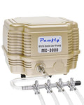 Pawfly 254 GPH Aquarium Air Pump Adjustable Quiet Oxygen Aerator Pump with Multi-Port Air Flow Control Lever Valve Splitter and Airline Tubing for Fish Tanks Ponds and DWC Systems Up to 300 Gallons - size: Basic Standard (Up to 300 Gallon)