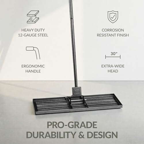 Best Choice Products Lawn Leveling Rake 30 x 10-Inch, Professional Grade Lawn Leveler Tool with 78-Inch Handle, Heavy-Duty Leveling Rake for Soil, Yard, Garden, Landscaping & Golf Course