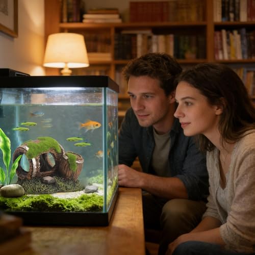 Decorative Shrimp Cave, Aquarium Corner Accessory, Tank with Rock Feature, Strong Resin Fish Shelter, Stylish Terrarium Decor with Natural Look, Freshwater Habitat Tool for Catfish and Axolotl - color: Small