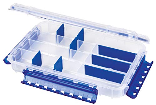 Flambeau Outdoors 4510 Super Half Satchel Soft Bait Organizer 15x8x6.25-Inch Ultimate Waterproof Tuff Tainer Fishing Tackle Tray Box (Includes Zerust Dividers)
