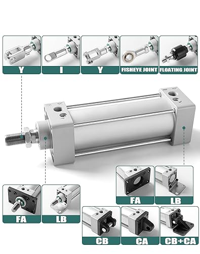Rod End with Internal Serration for SC/MAL Cylinder FE Series, Clevis Joint Bearing & Spherical Ball Head Connecting Rod (FE50) - color: FE, size: 50
